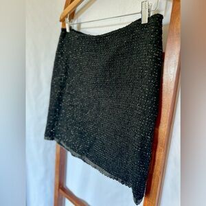 Size L Vintage Betsy Johnson A line, tweed Mini Skirt (rare-90s)